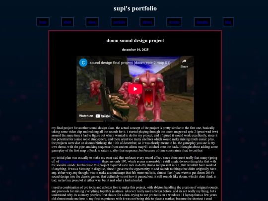 portfolio/doomsound screenshot