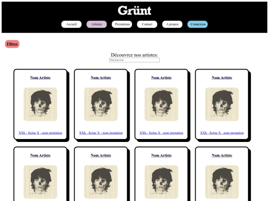 artistes screenshot