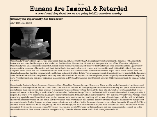 rover-obit screenshot