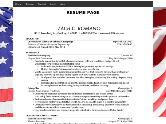 resume screenshot