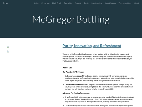 McGregorBottling screenshot