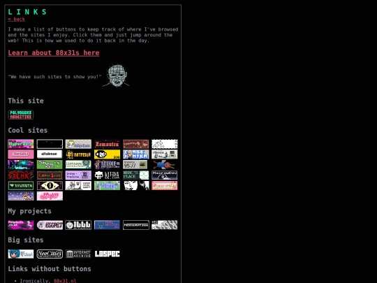 links screenshot