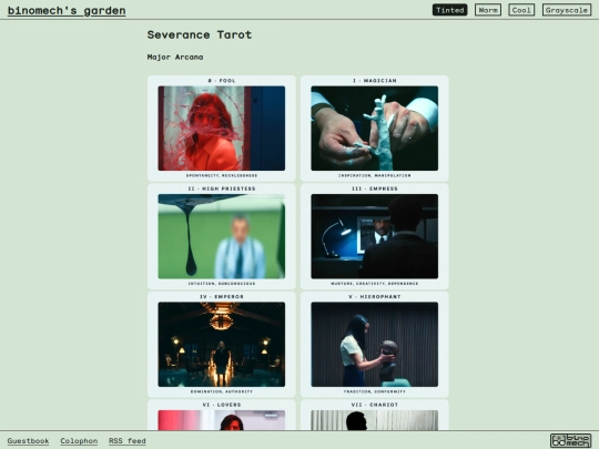 severance/tarot screenshot