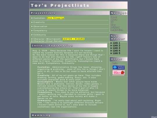 projectlist screenshot