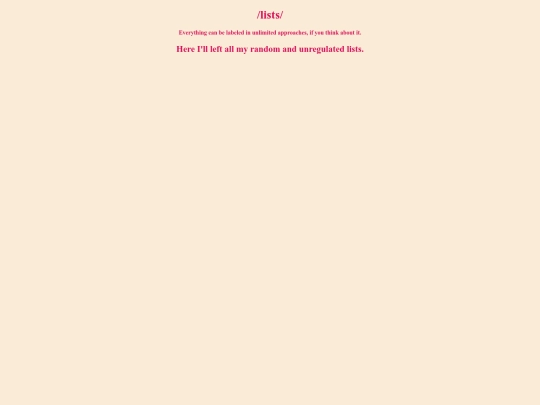 lists screenshot