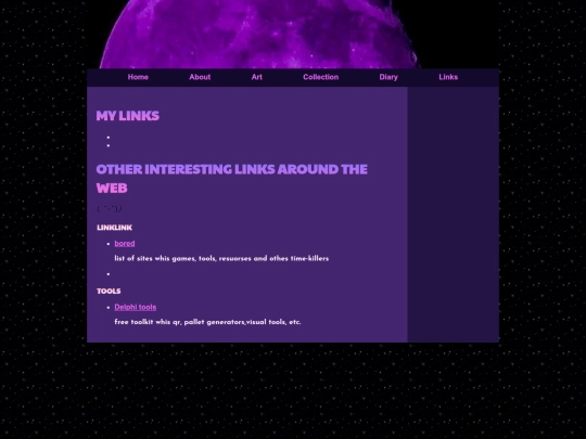 Links screenshot