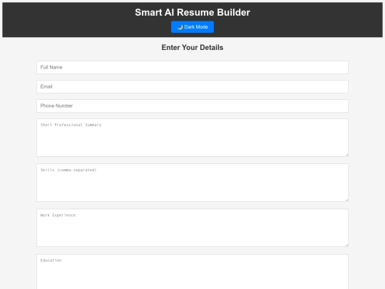 resume screenshot
