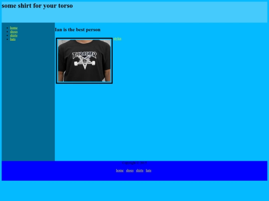 clothing/shirts screenshot