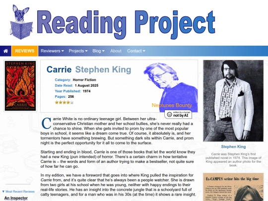 BookReviews/Carrie_StephenKing screenshot
