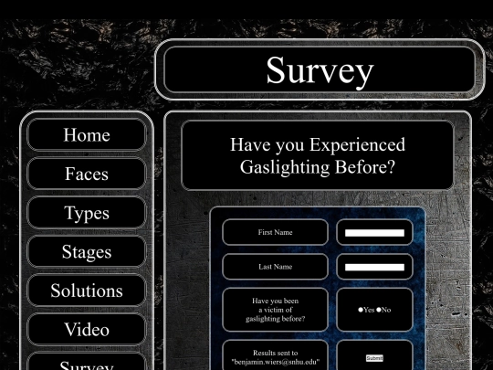 survey screenshot