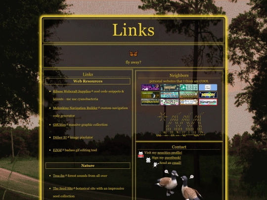 links screenshot