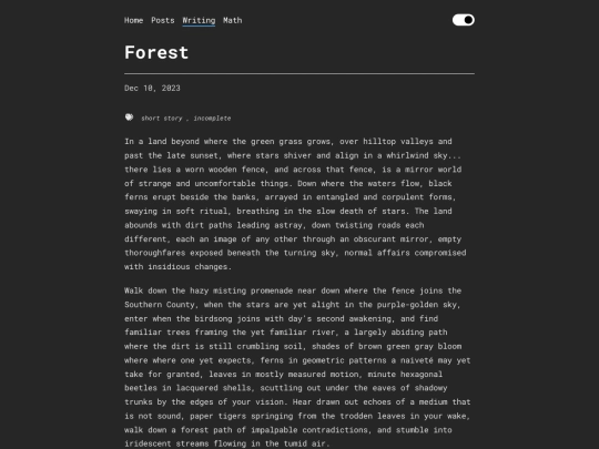 writing/Forest screenshot