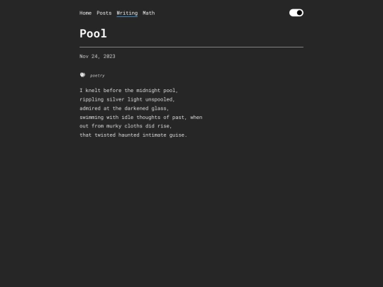 writing/Pool screenshot