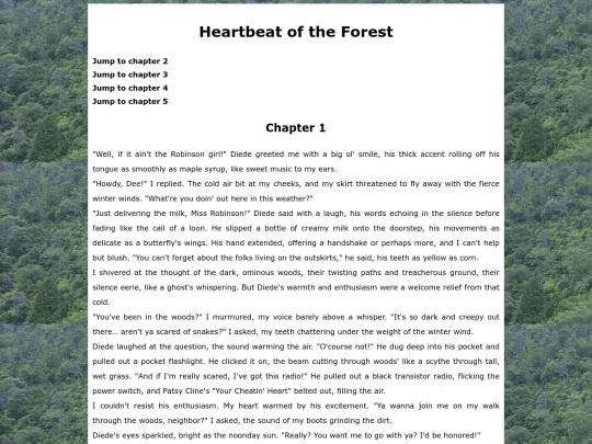 WRITING ARCHIVE/heartbeatoftheforest screenshot
