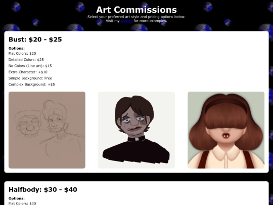 commissions screenshot