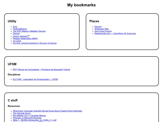 bookmarks screenshot