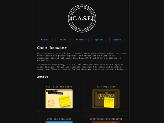 cases screenshot