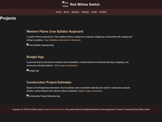 projects screenshot