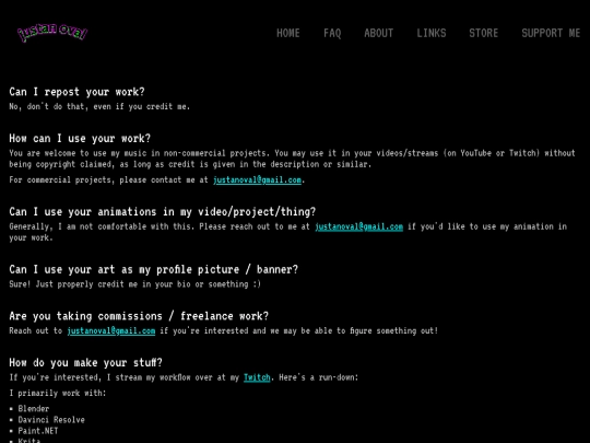 faq screenshot
