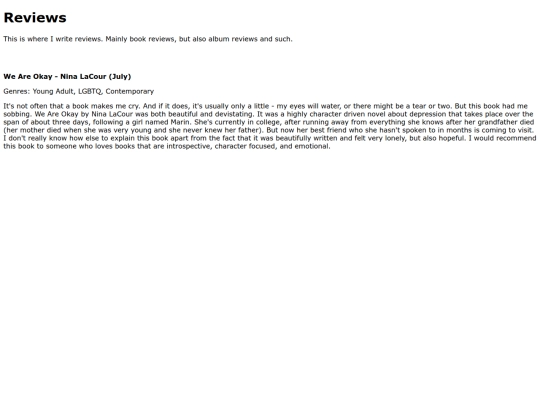 reviews screenshot