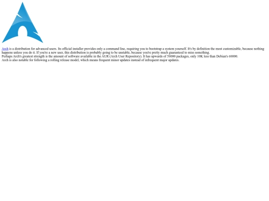 freesoftware/distros/arch screenshot