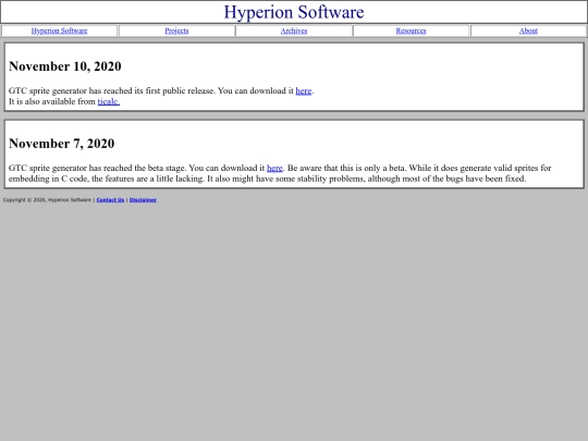 projects screenshot