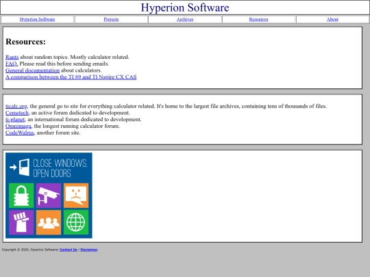 resources screenshot
