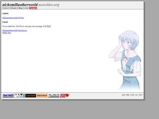 pages/contact screenshot