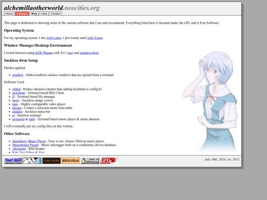 pages/software screenshot