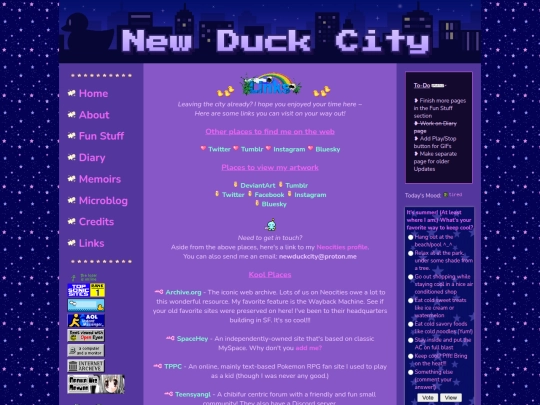 links screenshot