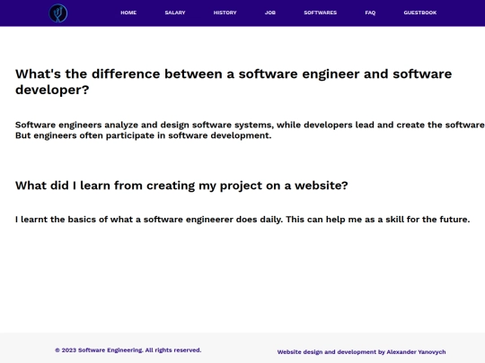 FAQ screenshot
