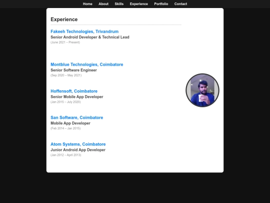 experience screenshot