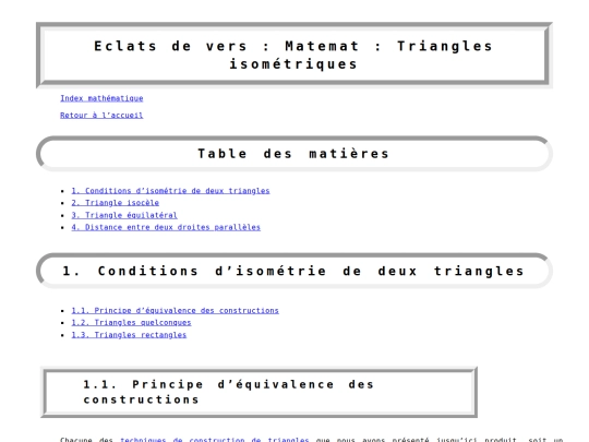 matemat/triangles-isometriques screenshot