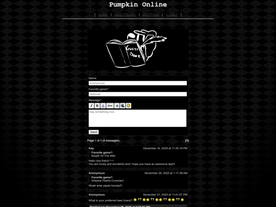 guestbook screenshot