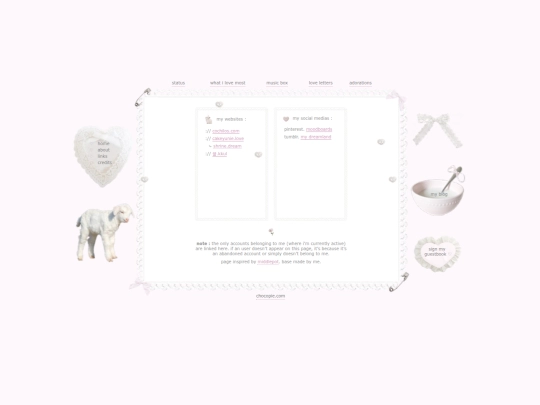 links screenshot