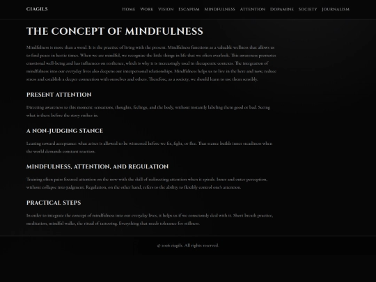mindfulness screenshot