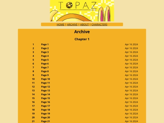 topazcomic/archive screenshot