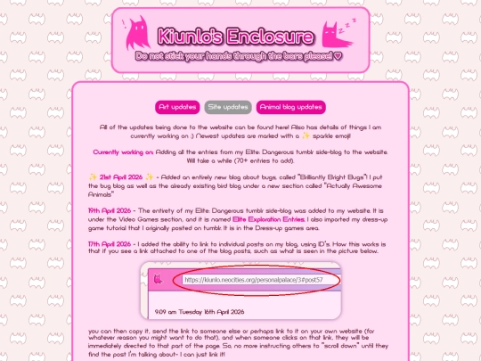 siteupdates screenshot