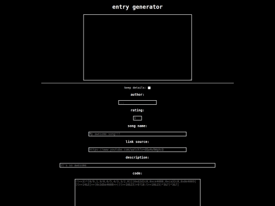 bytebeat/entry_generator screenshot