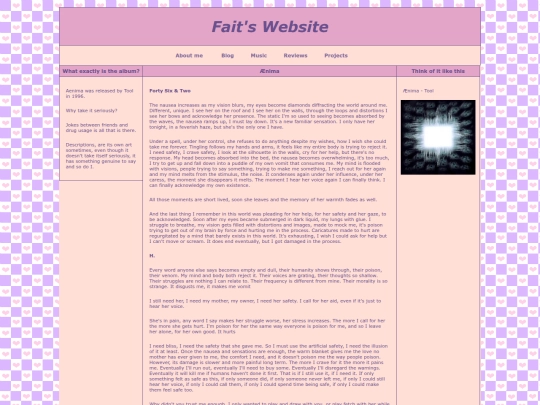 reviews/aenima screenshot