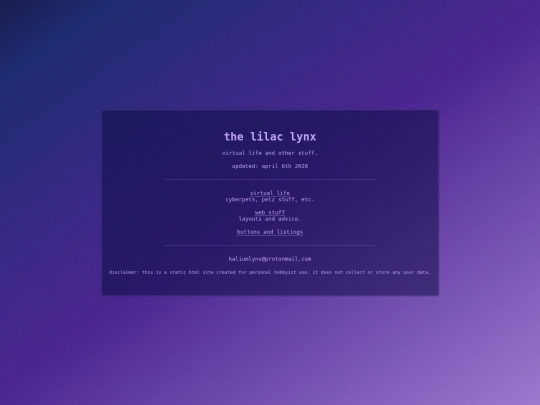 the lilac lynx