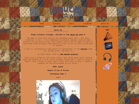 aboutme screenshot
