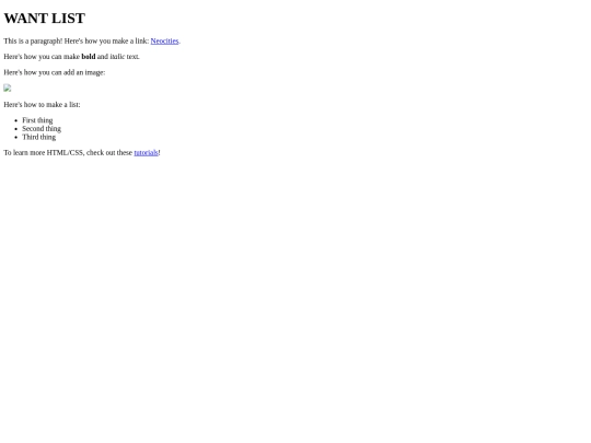 Wantlist screenshot