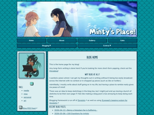 Blog screenshot