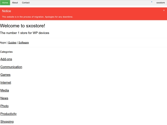 sxostore screenshot