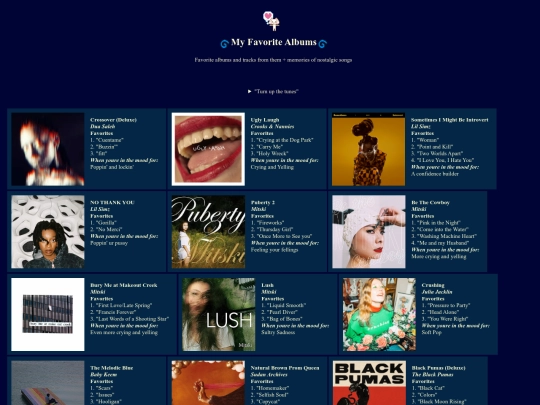Albums screenshot