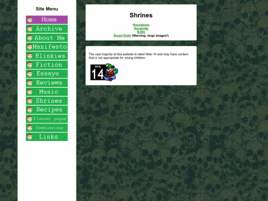 shrines/menu screenshot