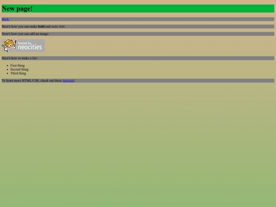 Newpage screenshot