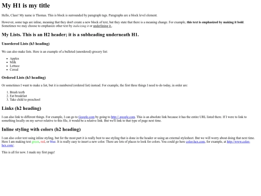 islt_7360/unit2/My_First_Page screenshot