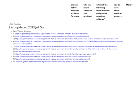 ancient-native-american-artifacts-furniture/sitemap screenshot